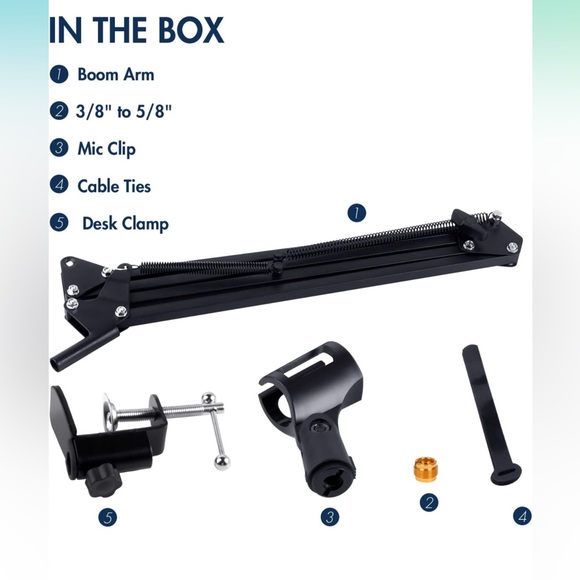 For hyperx solocast microphone boom arm, Mic desk stand - Picture 6 of 6